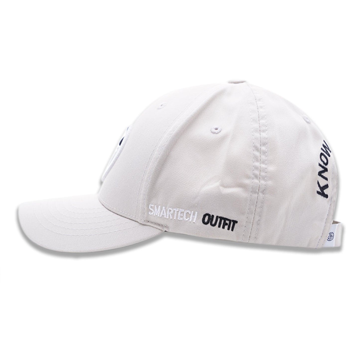 A stylish begie cap featuring the Smartech Outfit logo, perfect for fans of Kohli and casual wear enthusiasts.