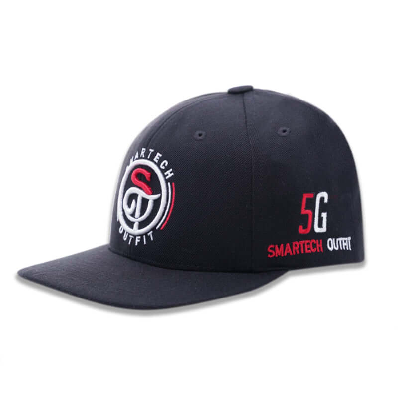 Black 5G Logo SnapBack Cap – modern tech-inspired design for trendsetters