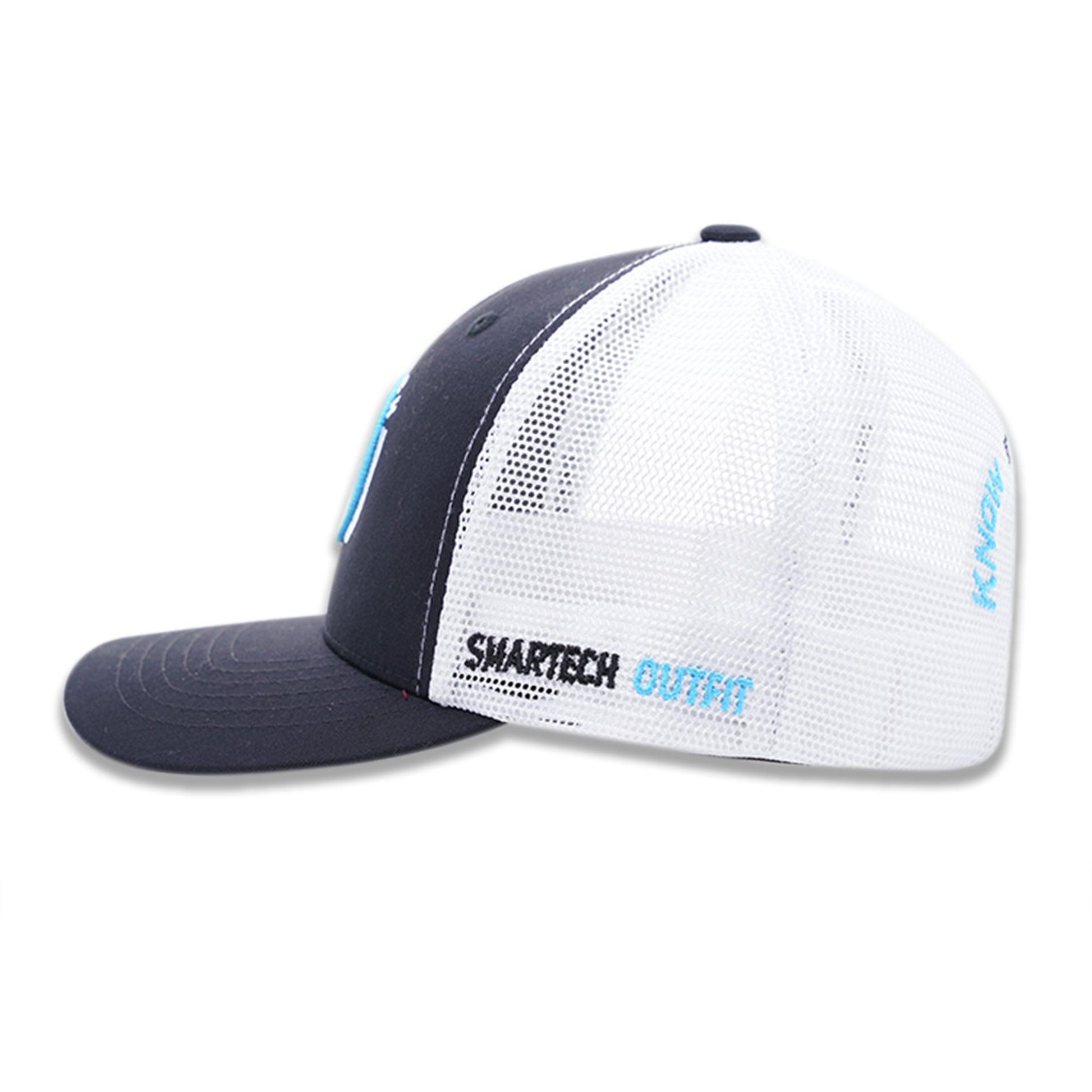 Black and White Classic Trucker Mesh Cap - Smartech Outfit