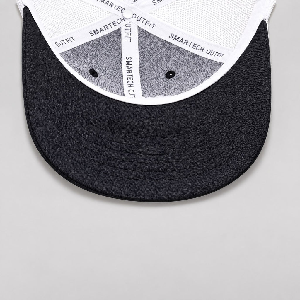 Black & White Classic Trucker Mesh Cap — interior detail