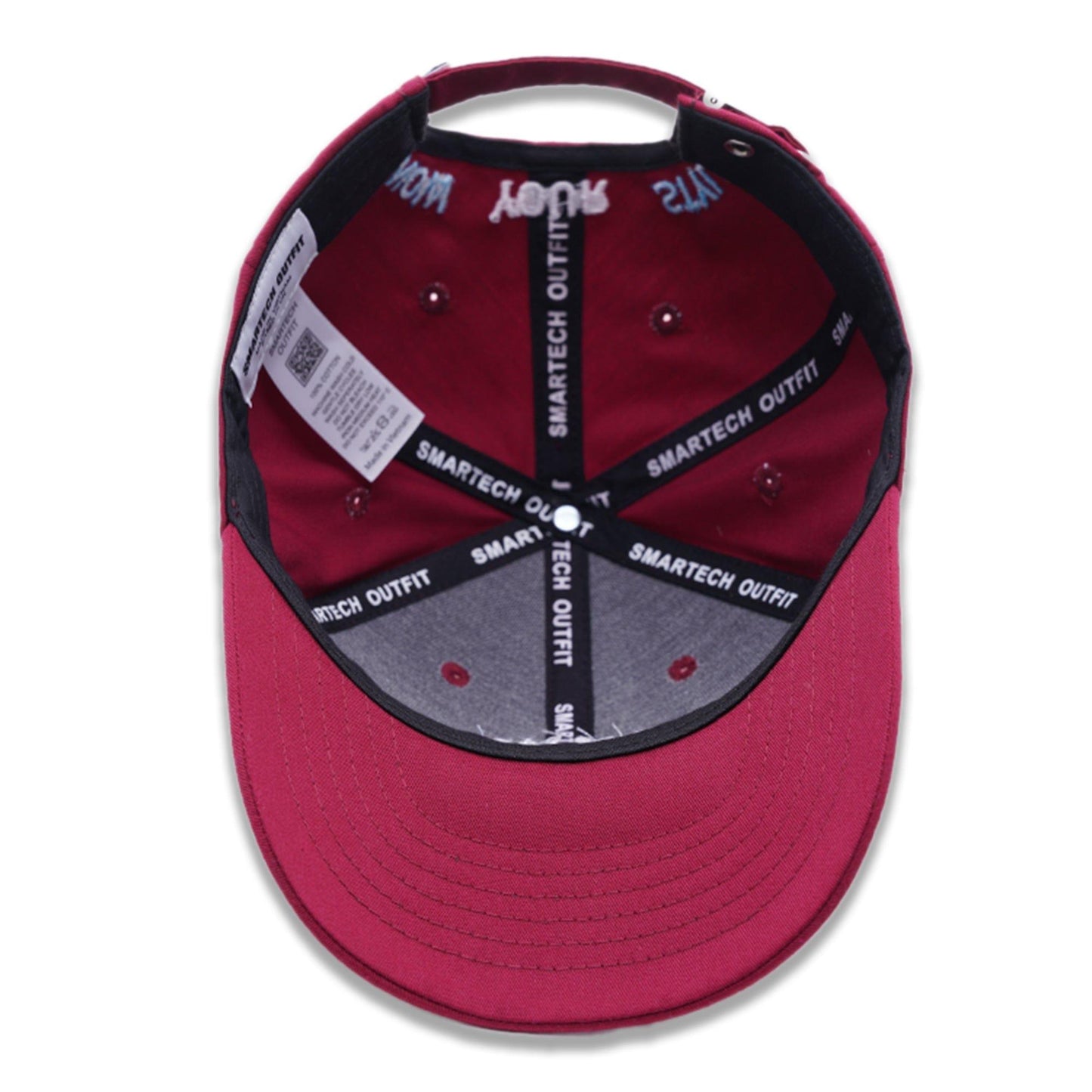 Cool burgundy baseball hat, perfect for youth, featuring custom embroidered design. Stylish and comfortable fit.