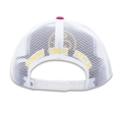 Burgundy Trucker Mesh Cap – UV-protective fabric, ideal for outdoor everyday wear