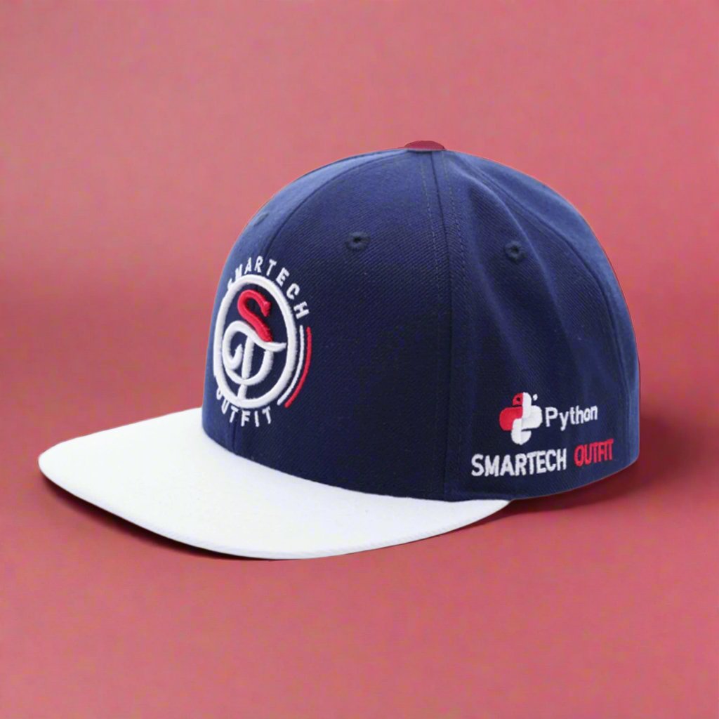 Dark Blue & White Snapback Cap - Smartech Outfit