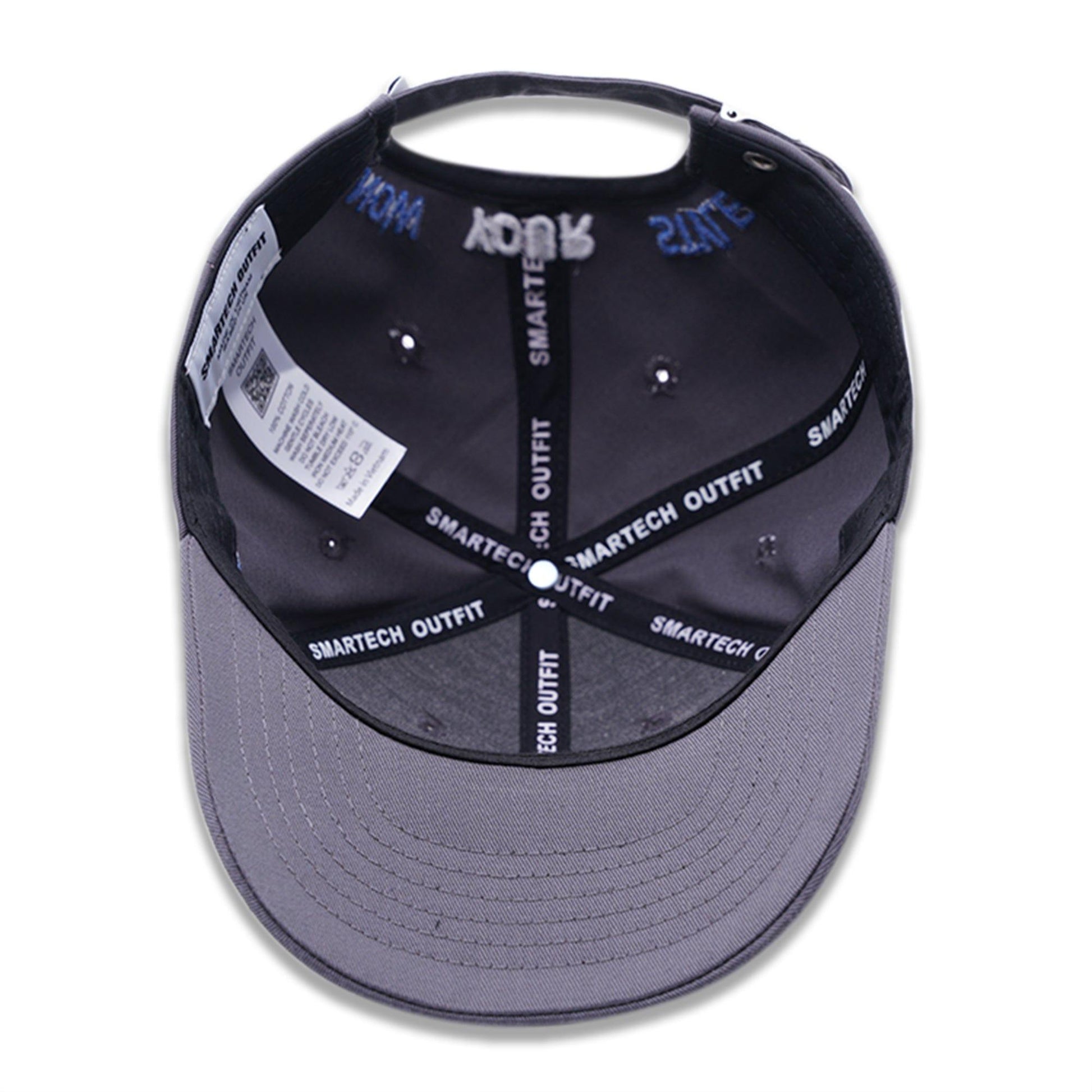 Gray Cotton Baseball Cap - Smartech Outfit