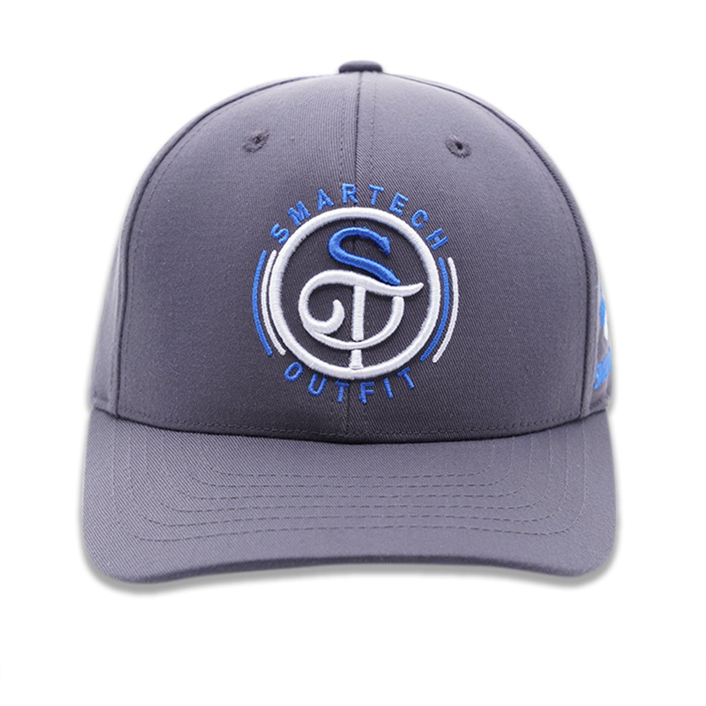 Gray baseball cap, custom printed in bulk with XXL Flexfit options. Perfect for personalized style and comfort.