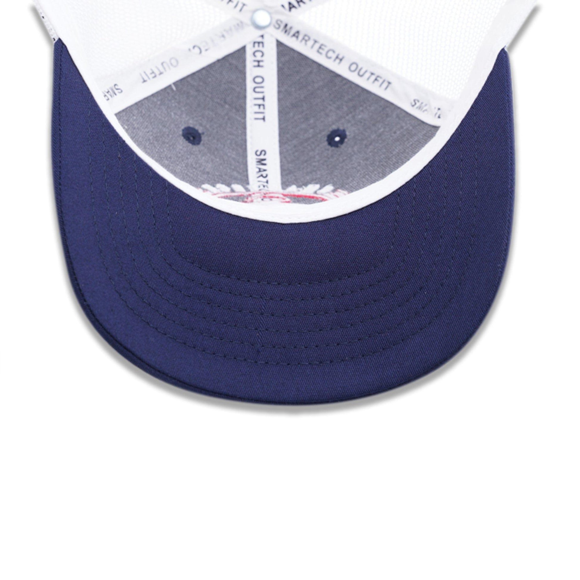 Navy and White Trucker Mesh Cap - Smartech Outfit