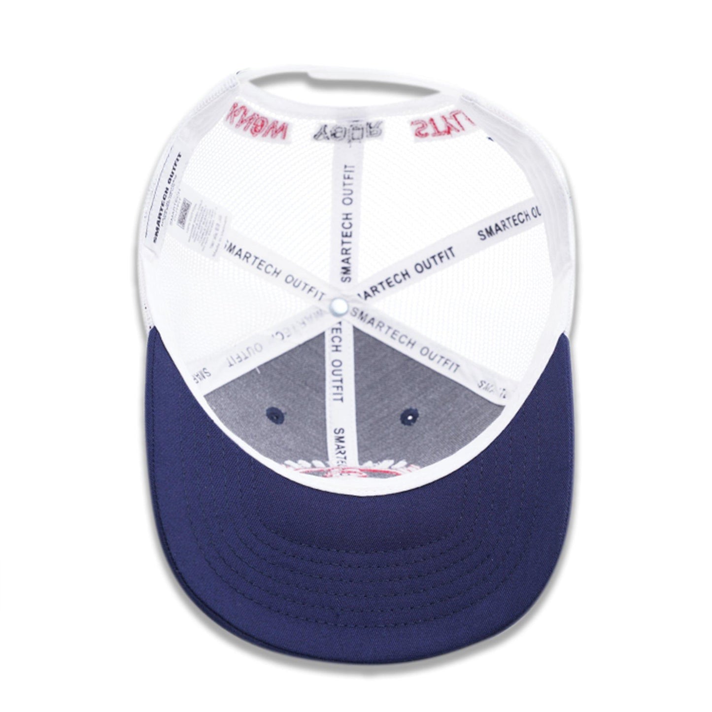 Navy and White Trucker Mesh Cap - Smartech Outfit