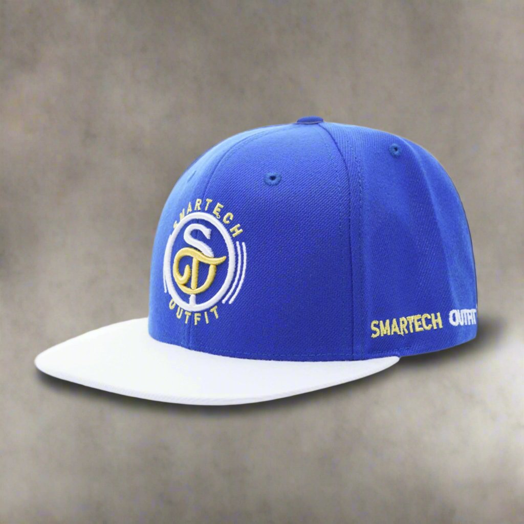 Royal blue and white hip hop snapback cap for men, stylish snapback hat, trendy snapback caps for men. 